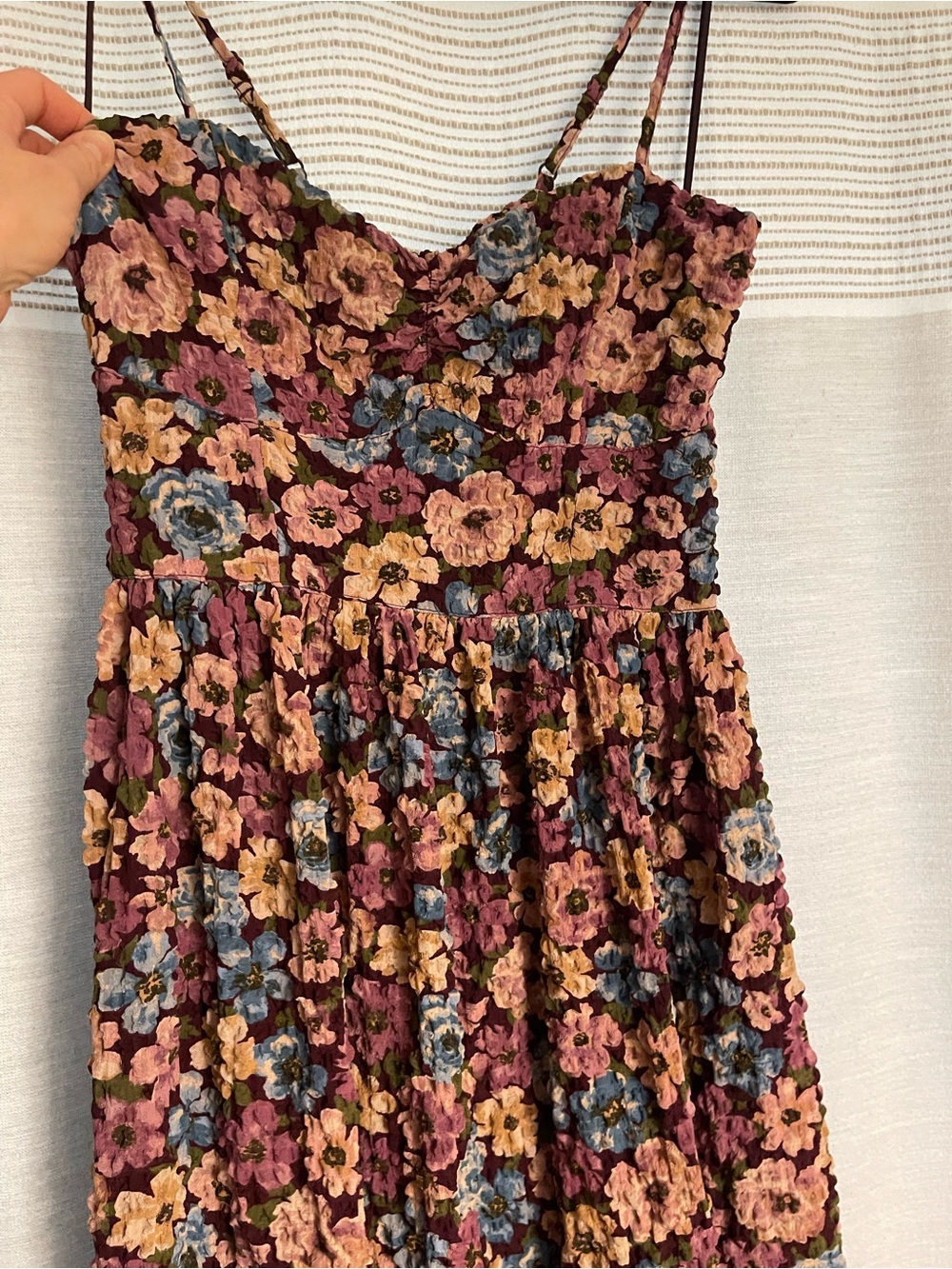 Womens Floral Smocked Sundress